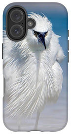 Elegant White Egret in Water - Phone Case