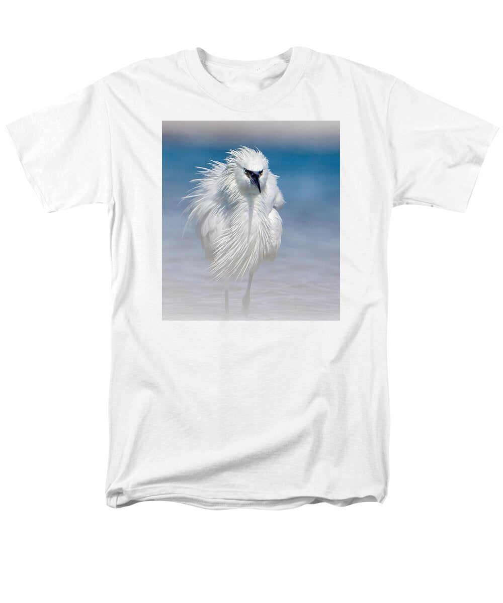 Elegant White Egret in Water - Men's T-Shirt  (Regular Fit)