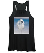 Elegant White Egret in Water - Women's Tank Top