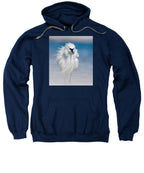 Elegant White Egret in Water - Sweatshirt