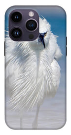 Elegant White Egret in Water - Phone Case