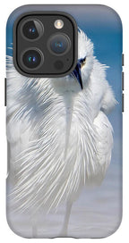 Elegant White Egret in Water - Phone Case