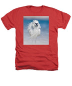 Elegant White Egret in Water - Heathers T-Shirt