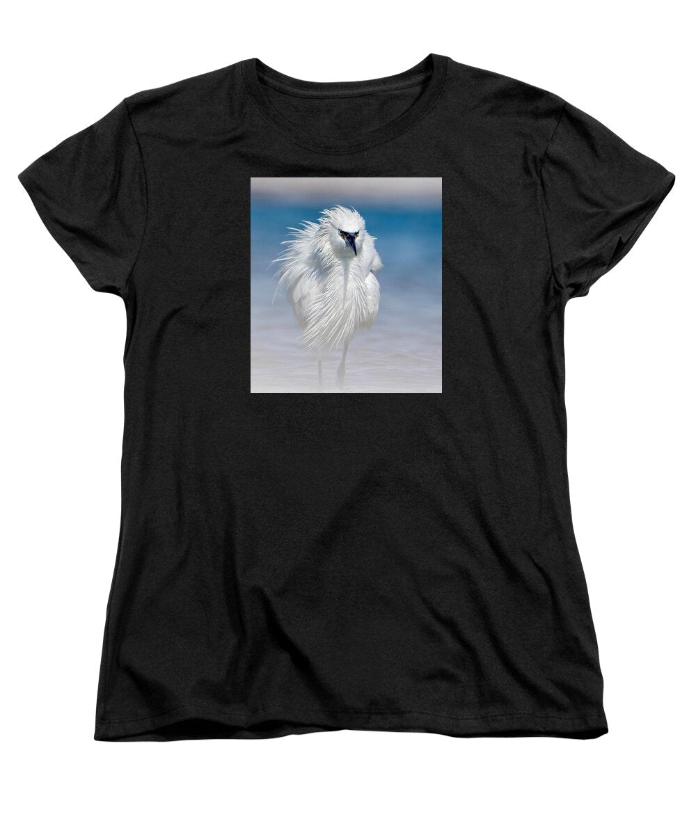 Elegant White Egret in Water - Women's T-Shirt (Standard Fit)