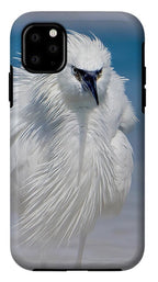 Elegant White Egret in Water - Phone Case