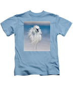 Elegant White Egret in Water - Kids T-Shirt