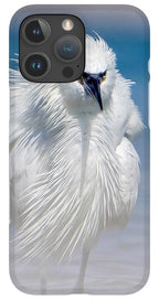 Elegant White Egret in Water - Phone Case
