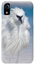 Elegant White Egret in Water - Phone Case