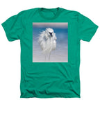 Elegant White Egret in Water - Heathers T-Shirt