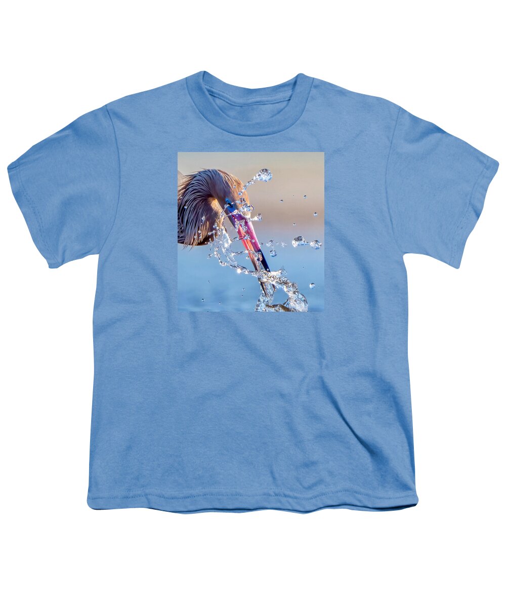 Heron Catching Its Prey in Motion - Youth T-Shirt