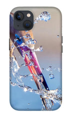 Heron Catching Its Prey in Motion - Phone Case