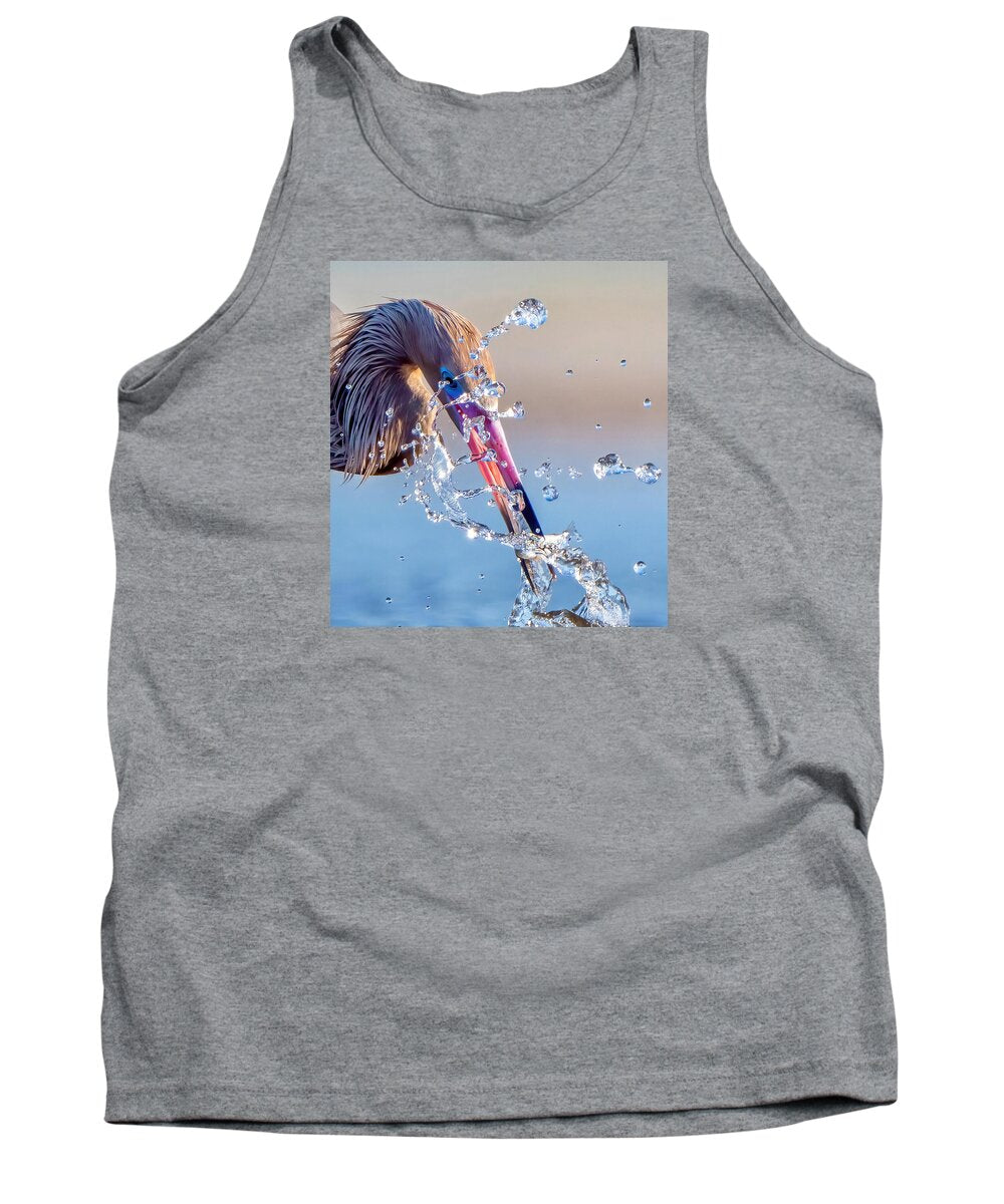Heron Catching Its Prey in Motion - Tank Top