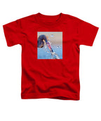 Heron Catching Its Prey in Motion - Toddler T-Shirt