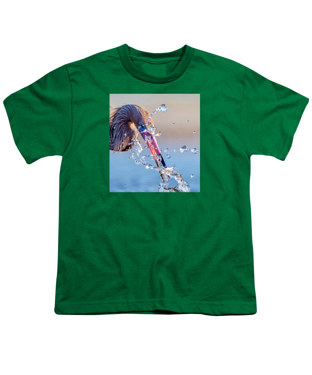 Heron Catching Its Prey in Motion - Youth T-Shirt