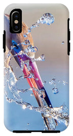 Heron Catching Its Prey in Motion - Phone Case