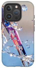 Heron Catching Its Prey in Motion - Phone Case