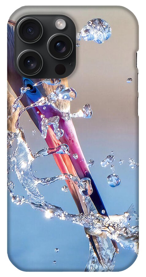 Heron Catching Its Prey in Motion - Phone Case