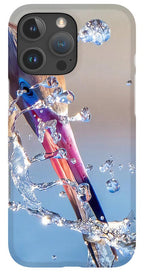 Heron Catching Its Prey in Motion - Phone Case