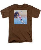 Heron Catching Its Prey in Motion - Men's T-Shirt  (Regular Fit)