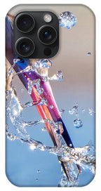 Heron Catching Its Prey in Motion - Phone Case