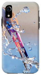 Heron Catching Its Prey in Motion - Phone Case