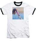 Heron Catching Its Prey in Motion - Baseball T-Shirt