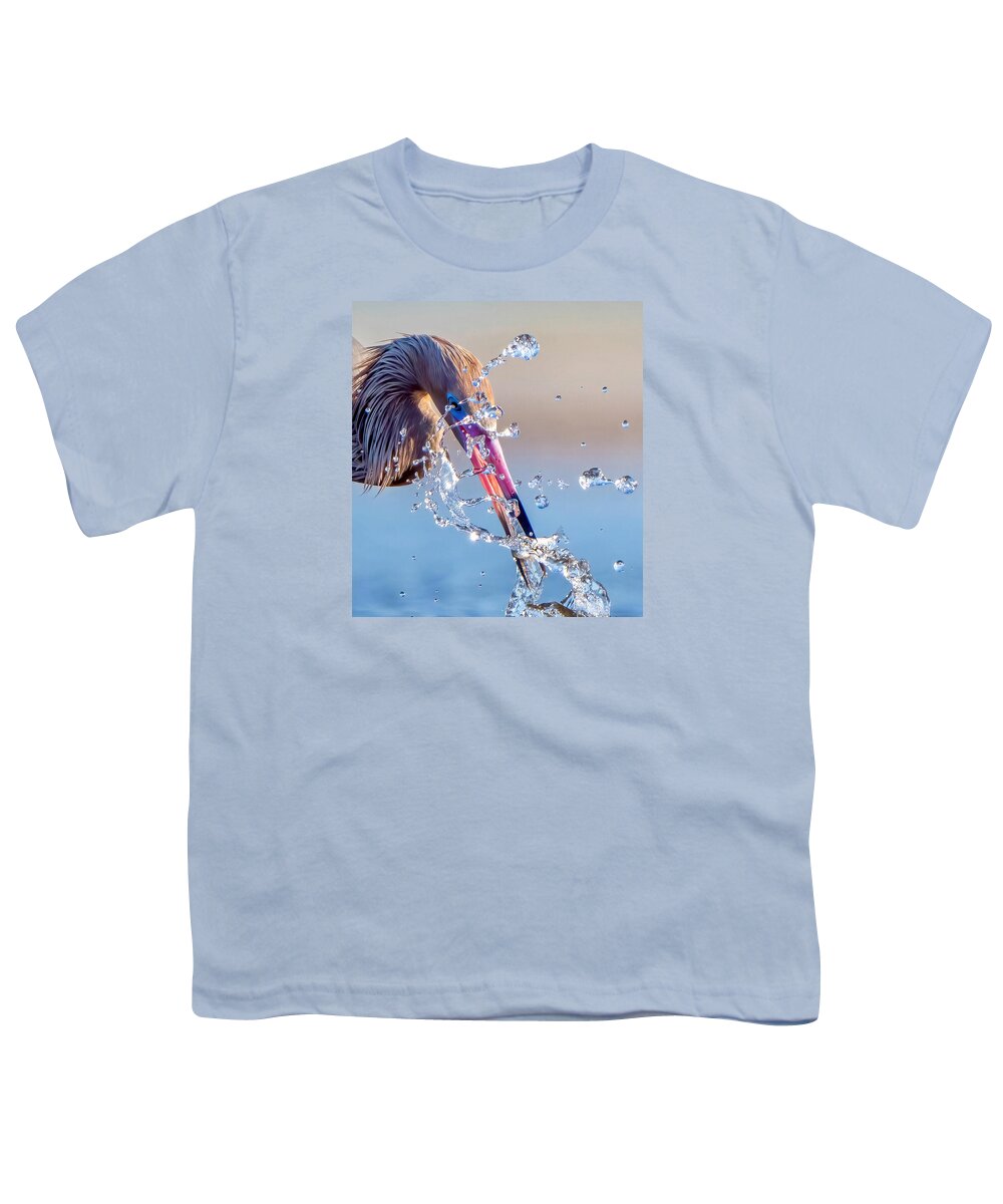 Heron Catching Its Prey in Motion - Youth T-Shirt