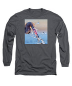 Heron Catching Its Prey in Motion - Long Sleeve T-Shirt