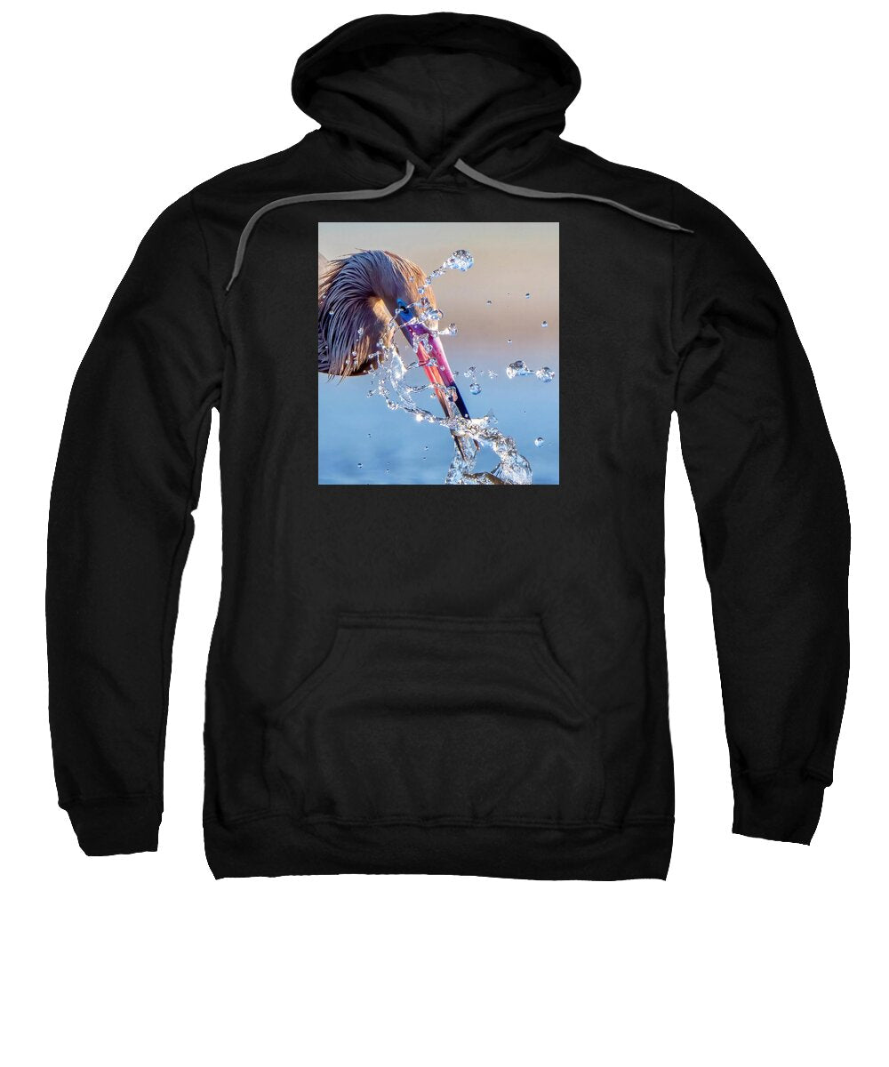 Heron Catching Its Prey in Motion - Sweatshirt