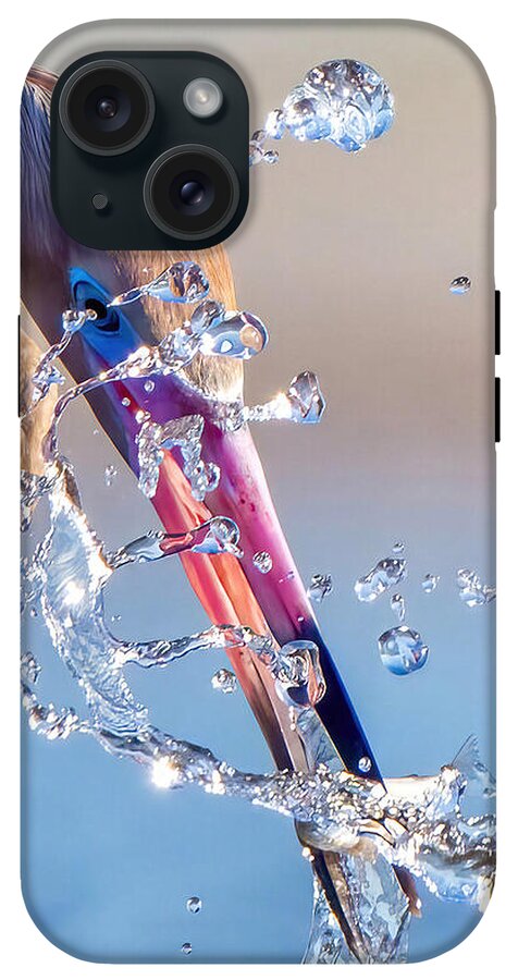 Heron Catching Its Prey in Motion - Phone Case