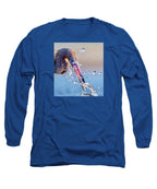 Heron Catching Its Prey in Motion - Long Sleeve T-Shirt