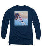 Heron Catching Its Prey in Motion - Long Sleeve T-Shirt