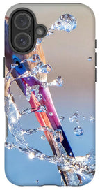 Heron Catching Its Prey in Motion - Phone Case