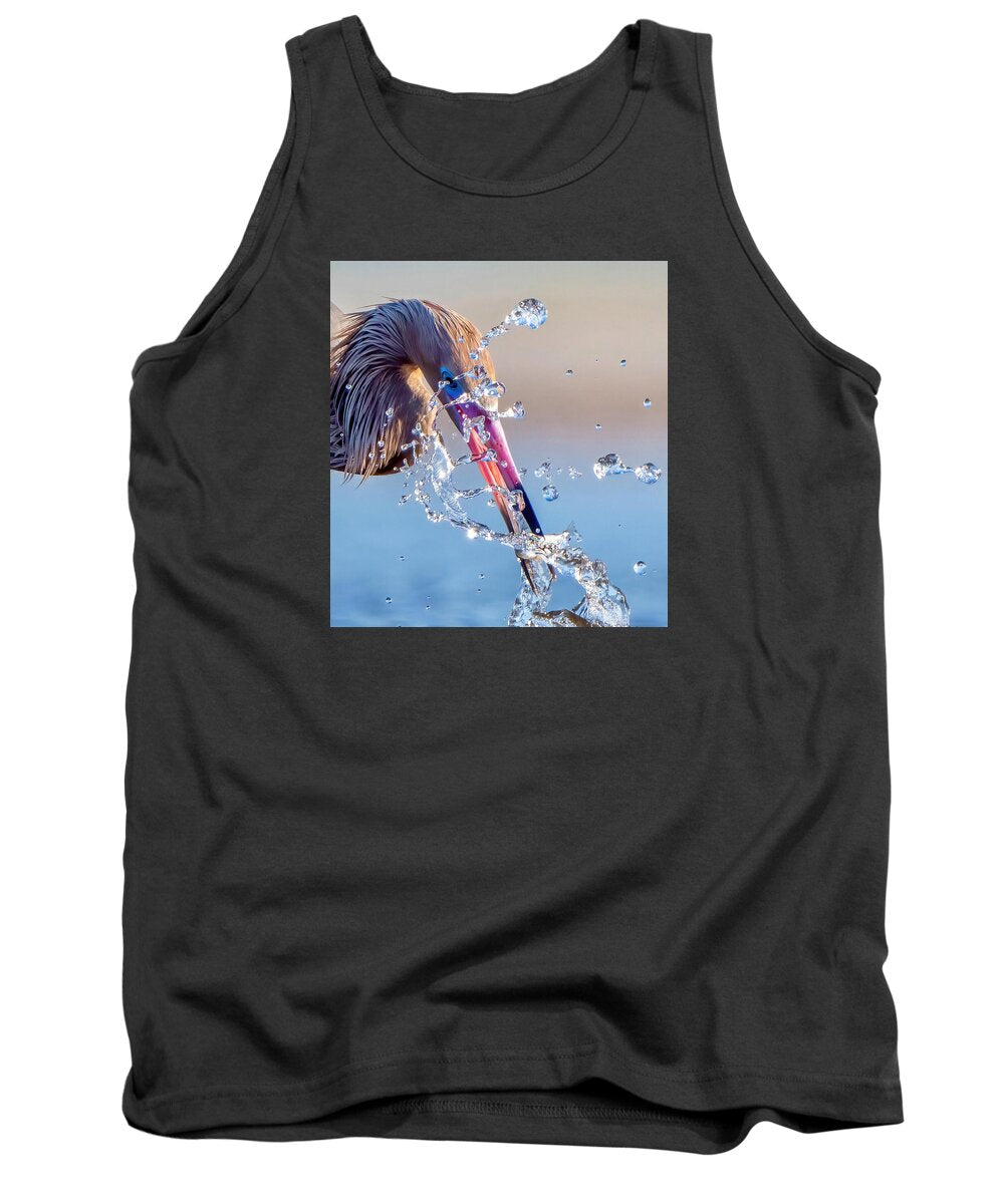 Heron Catching Its Prey in Motion - Tank Top