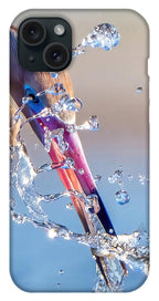Heron Catching Its Prey in Motion - Phone Case