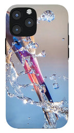Heron Catching Its Prey in Motion - Phone Case