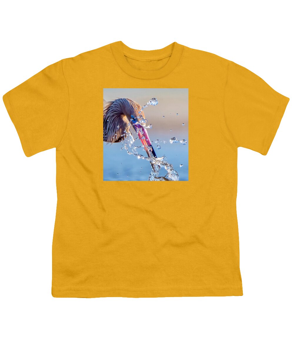 Heron Catching Its Prey in Motion - Youth T-Shirt