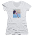 Heron Catching Its Prey in Motion - Women's V-Neck