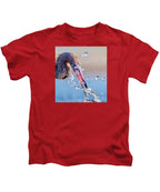 Heron Catching Its Prey in Motion - Kids T-Shirt
