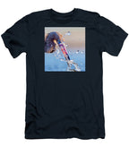Heron Catching Its Prey in Motion - T-Shirt