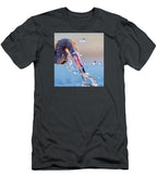 Heron Catching Its Prey in Motion - T-Shirt
