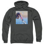 Heron Catching Its Prey in Motion - Sweatshirt