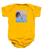 Heron Catching Its Prey in Motion - Baby One-Piece