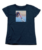 Heron Catching Its Prey in Motion - Women's T-Shirt (Standard Fit)