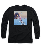 Heron Catching Its Prey in Motion - Long Sleeve T-Shirt