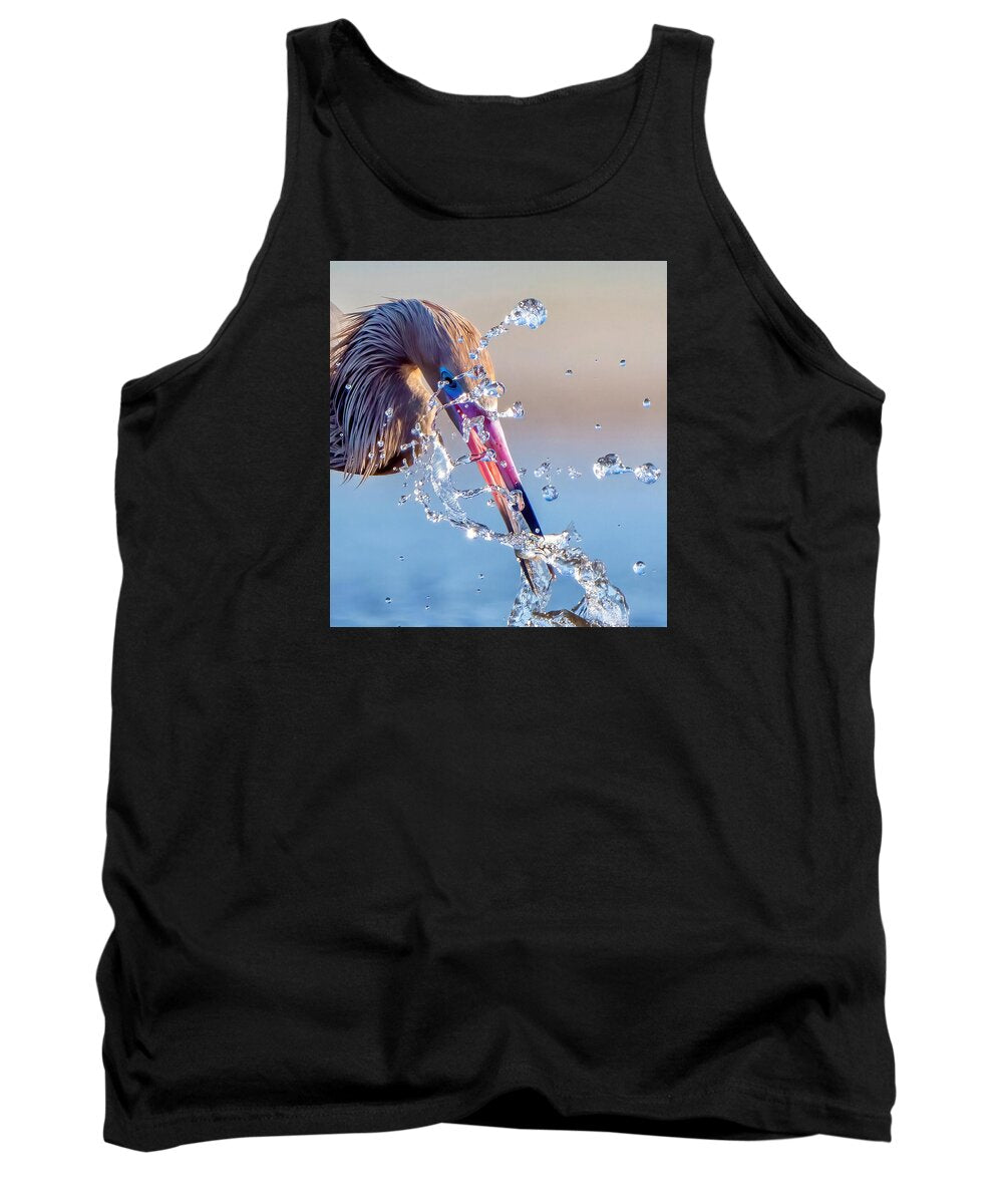 Heron Catching Its Prey in Motion - Tank Top