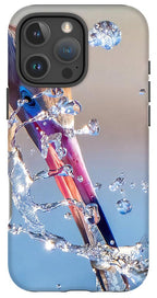 Heron Catching Its Prey in Motion - Phone Case