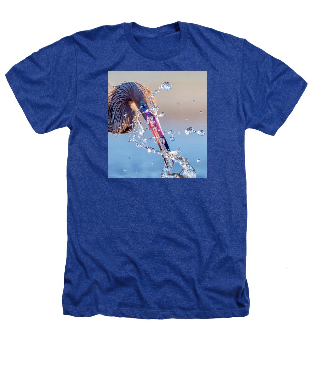 Heron Catching Its Prey in Motion - Heathers T-Shirt