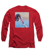 Heron Catching Its Prey in Motion - Long Sleeve T-Shirt